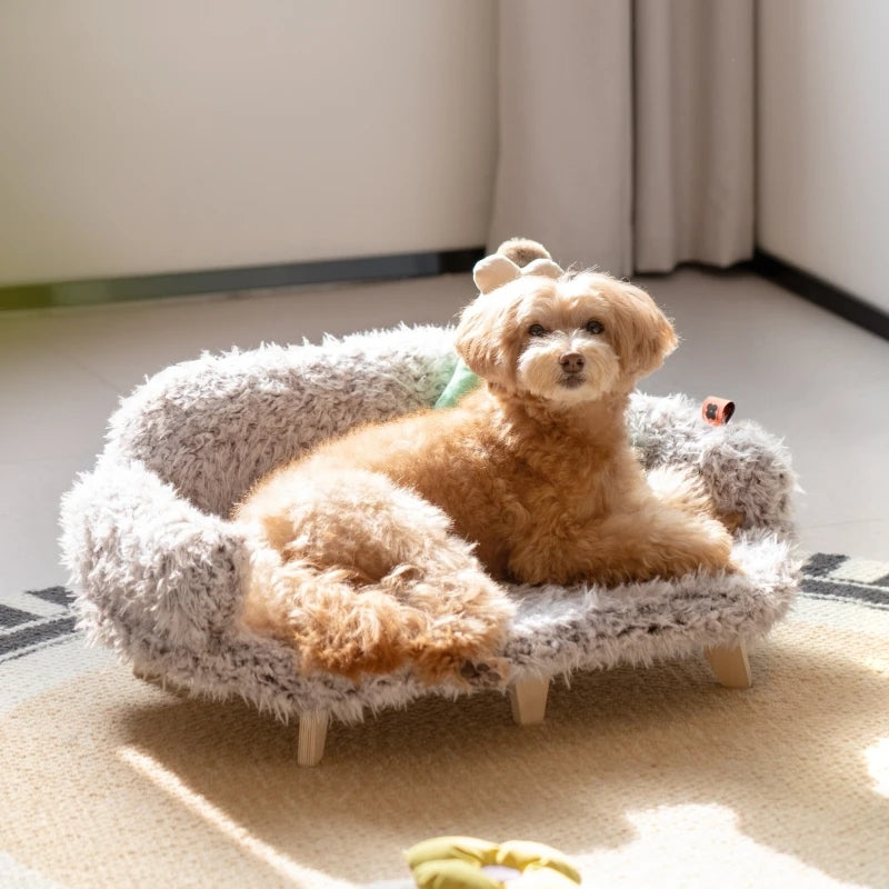 wooden pet bed