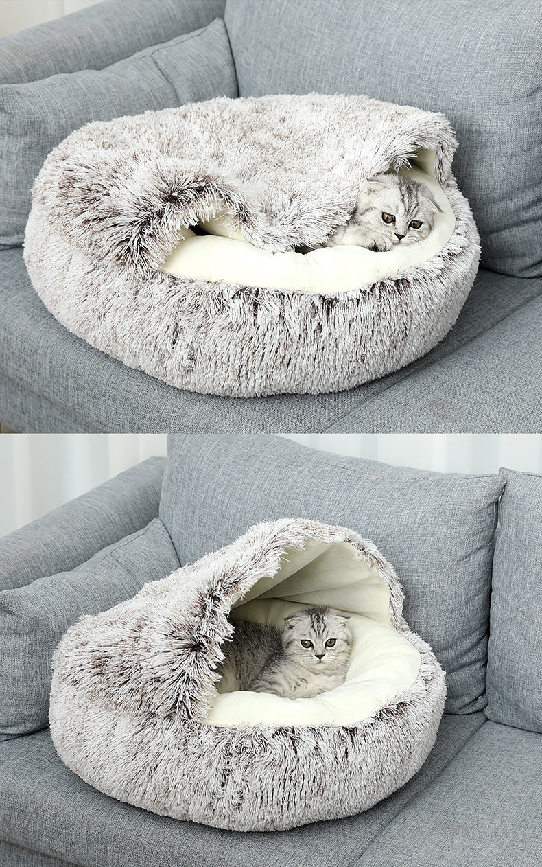 plush pet bed