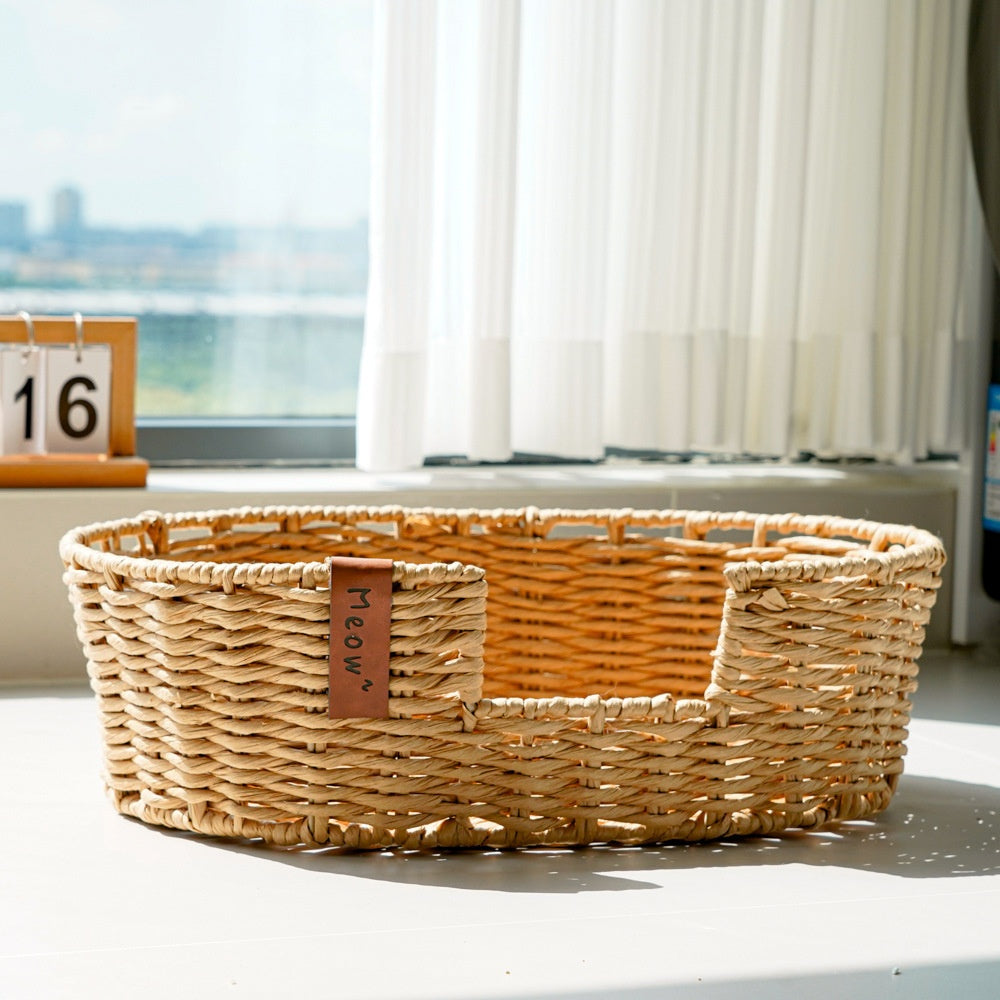 rattan pet bed