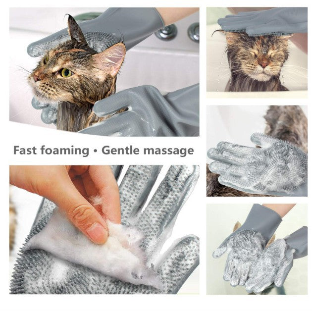 pet grooming glove
