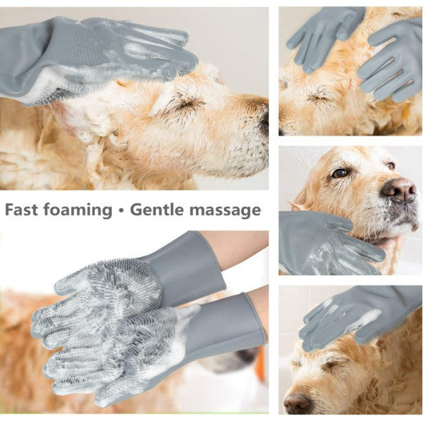 pet grooming glove