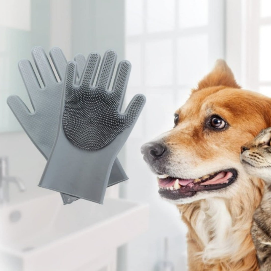 pet grooming glove