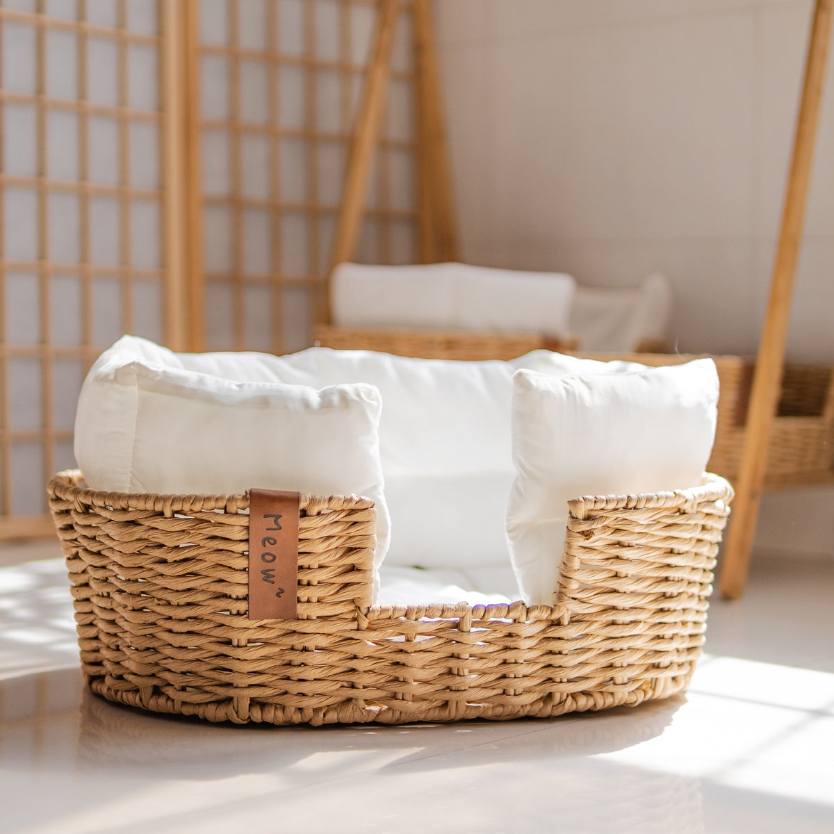 rattan pet bed
