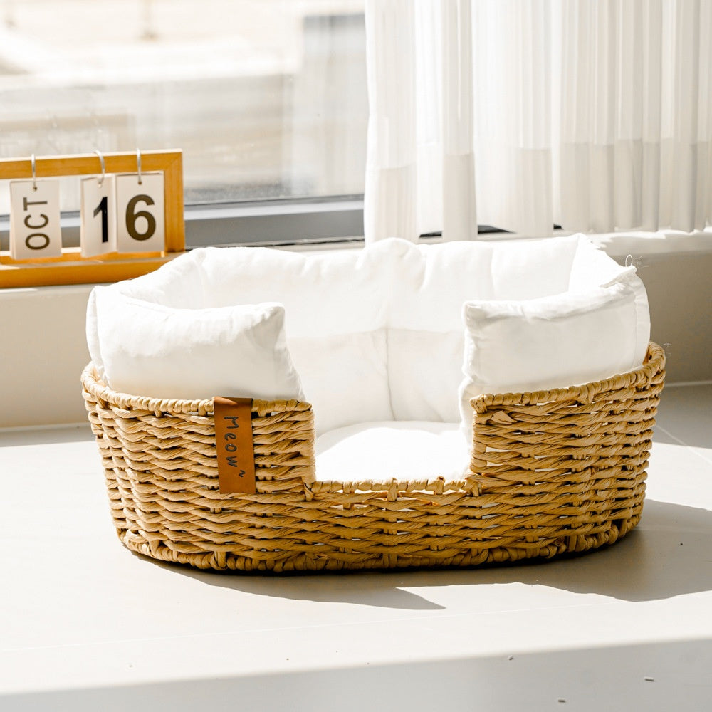 rattan pet bed