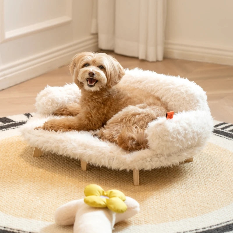 wooden pet bed
