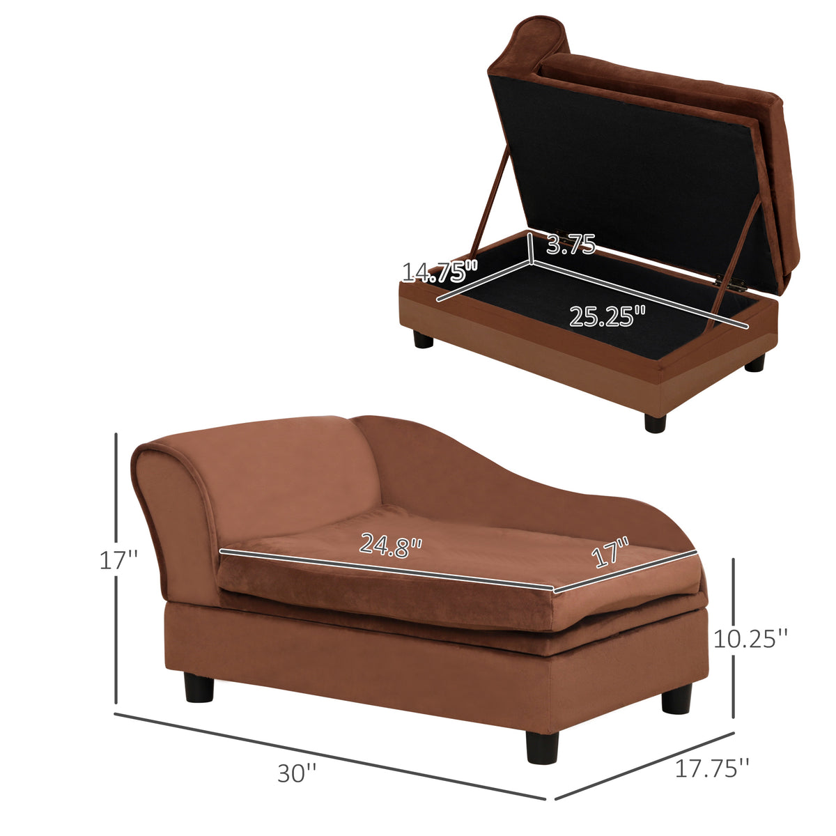 dog sofa bed with storage